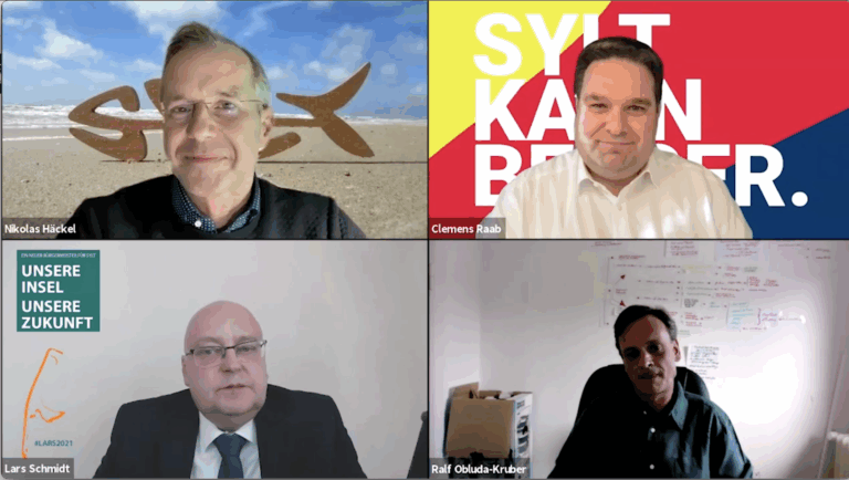 Bürgermeisterkandidaten im Austausch